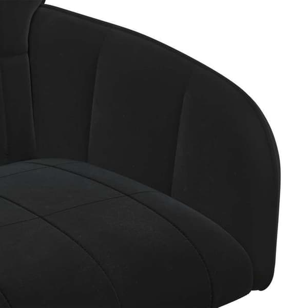 Maison Exclusive - Matstolar 2 st Sammet Svart 56.5 x 50 x 85 cm