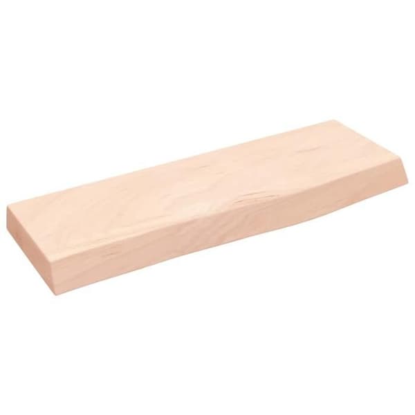 Maison Exclusive - Væghylde 60x20x4 cm ubehandlet massiv egetræ