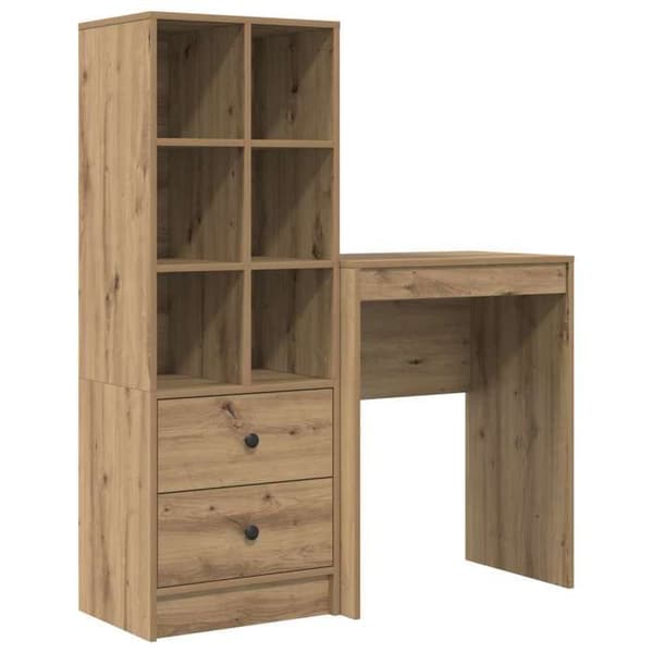 Maison Exclusive - Håndlavet egetræskontor 105,5 x 34 x 127 cm 2 stk. brun