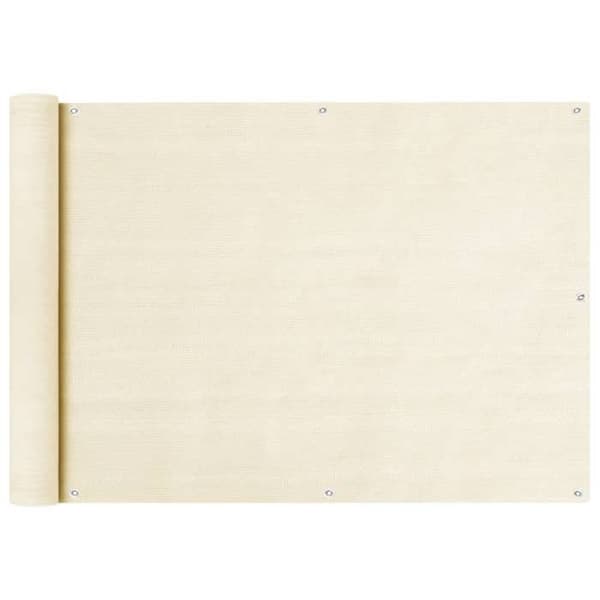 Maison Exclusive - Balkon Skærm Creme 75x600 cm PEHD