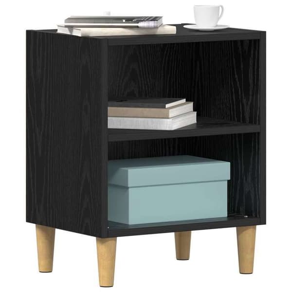 Maison Exclusive - 2-delt sengeskab i sort eg 40 x 30 x 50 cm