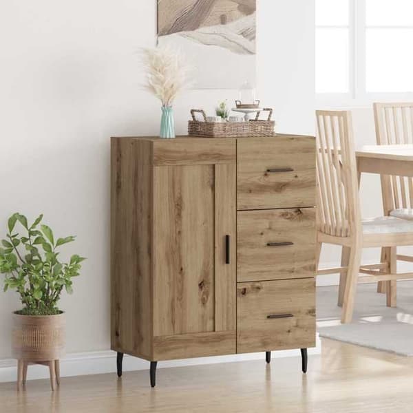 Maison Exclusive - Käsintehty tammi buffet 69,5 x 34 x 90 cm