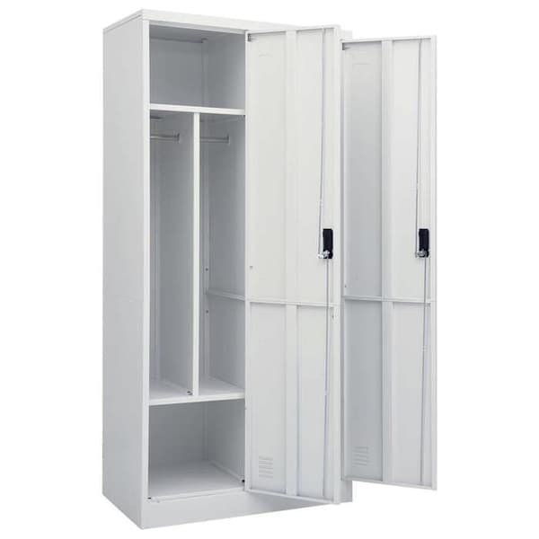 Maison Exclusive - Vaaleanharmaa vaatekaappi 80x50x180 cm Teräs