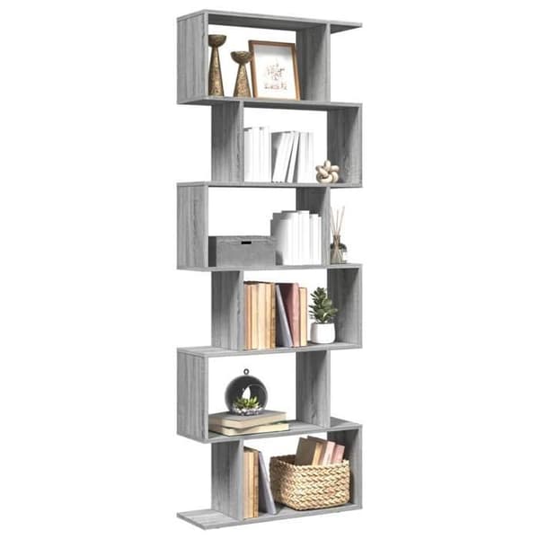 Maison Exclusive - Rumseparator hylde 6 niveauer sonoma grå 70x24x193 cm