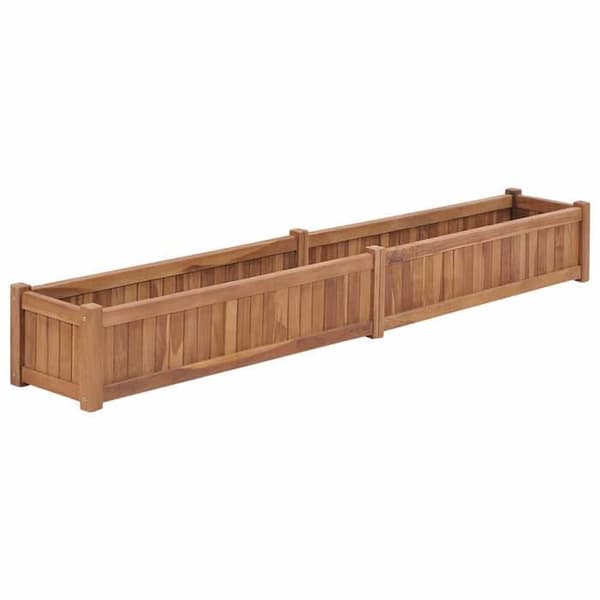 Maison Exclusive - Hævet seng 200x30x25 cm Solid teaktræ Variabla färger (varje stycke unikt)