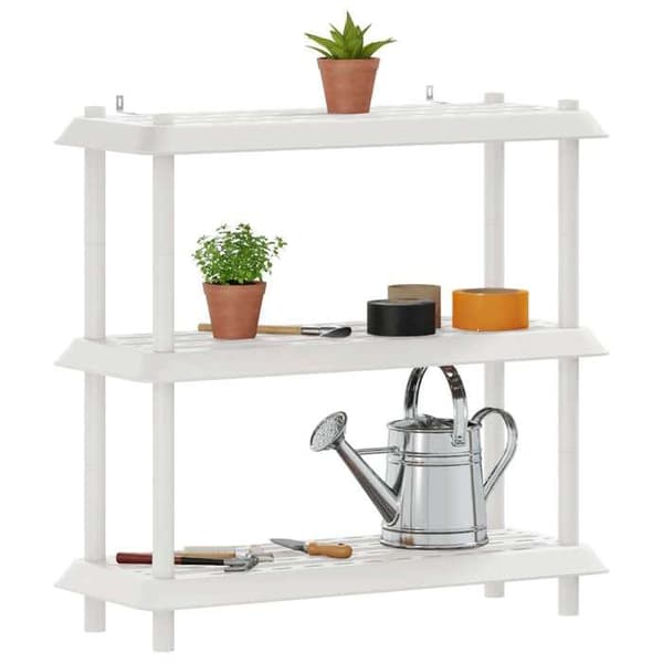 Maison Exclusive - Opbevaringsenhed 3 niveauer 100 x 40 x 96 cm PP Hvid