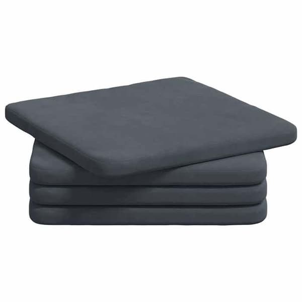 Sittkuddar - EXKLUSIVT HEM - Paket 4 - Premium sammet - Mörkgrå - 40 x 40 x 3 cm Mörkgrå