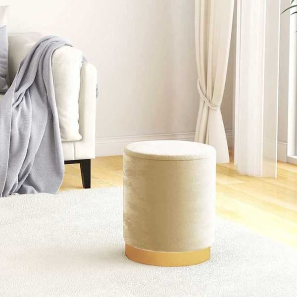 Maison Exclusive - Pyöreä säilyty stool Aprikoosi Sametti 31 x 37 cm Aprikos