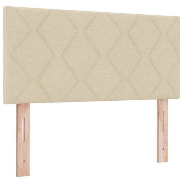 Maison Exclusive - Boxspring säng med madrass Crème 90 x 200 cm Tyg