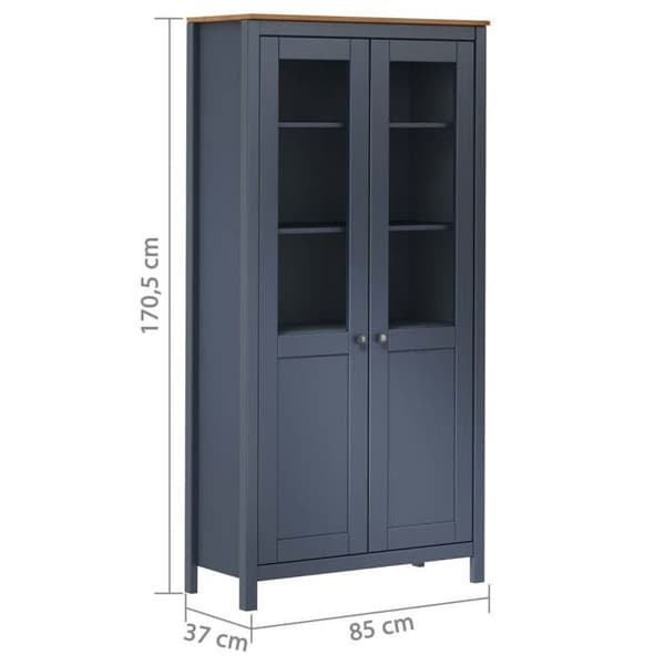 Maison Exclusive - Buffé Hill Grå 85x37x170,5 cm Massivt furu Grå