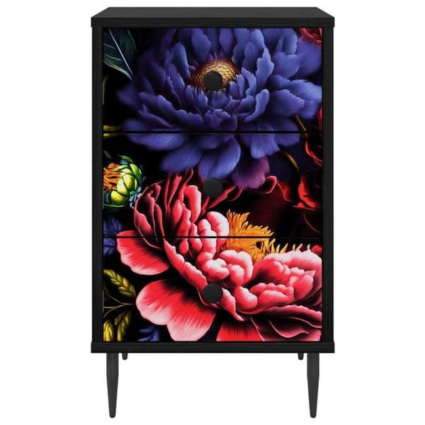 Maison Exclusive - KIEL natbord 2 stk Sort eg 36 x 33 x 61 cm