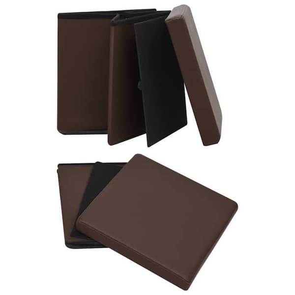 Maison Exclusive - Fällbara förvaringspallar set om 2 bruna i PVC