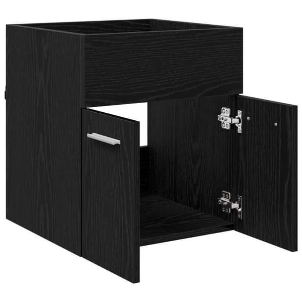 Maison Exclusive - Vaskeskab Sort eg 41 x 38,5 x 46 cm Ingeniørtræ