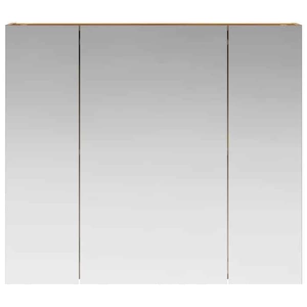 Maison Exclusive - Badeværelsesspejlskab i egetræ 80 x 14.5 x 70 cm