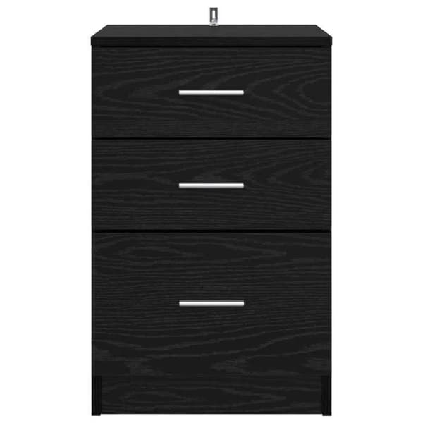 Maison Exclusive - Natbord Sort eg 40 x 40 x 63 cm Ingeniørtræ