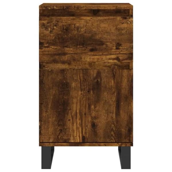 Maison Exclusive - Bufféer 2 st rökt ek 40x35x70 cm ingenjörsträ
