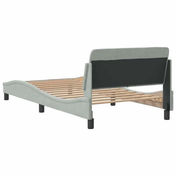 Maison Exclusive - Dover-harmaa sänkykehys 100x200 cm sametti Ljusgrått