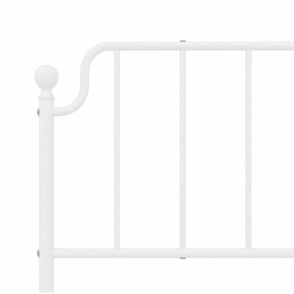 Maison Exclusive - Erstatnings hovedgærde metal hvid 180 cm