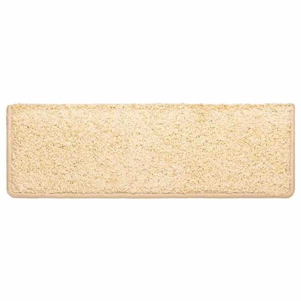 Maison Exclusive - Trappe tæppe 10 dele 65 x 21 x 4 cm Creme Rektangulær kant Grädde