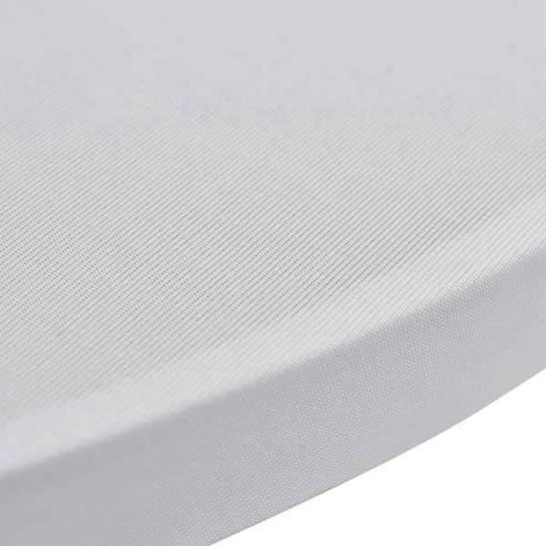 Maison Exclusive - Elastiska bordsöverdrag Ø 60 cm Vit 2 st