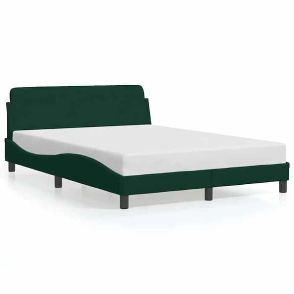 Maison Exclusive - Dover sängram mörkgrön 140x190 cm sammet