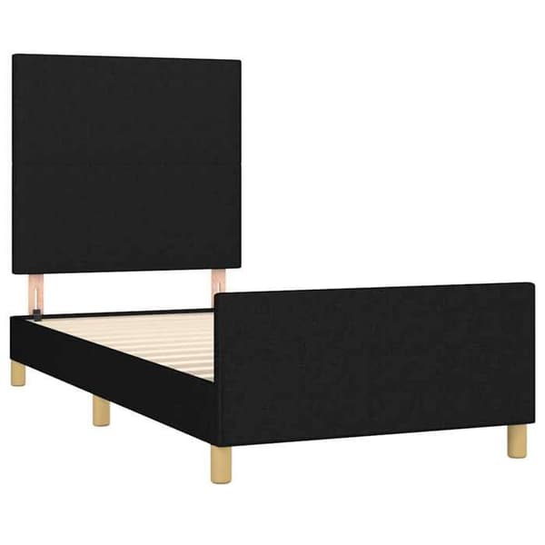 Maison Exclusive - Sengestel uden madras sort 100x200 cm stof