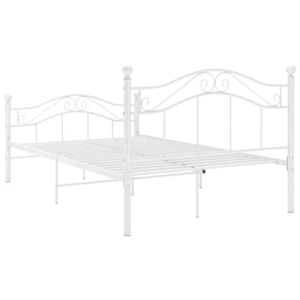 Maison Exclusive - Valkea metallirunkosänky ilman patjaa 120x200 cm Vit