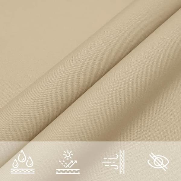 Parasoller och solskydd - Triangulär duk - Oxford PU-tyg - 4 x 5 x 6,4 m - Beige beige