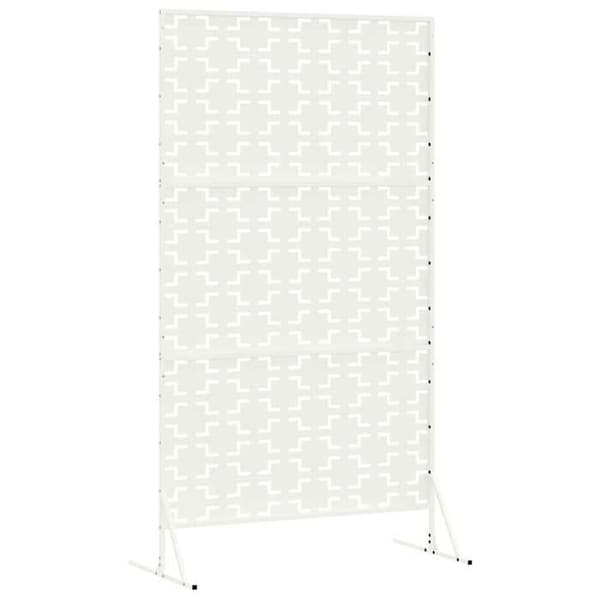Maison Exclusive - Integritetsskärm 100 x 50 x 180 cm Vit Stål Vit