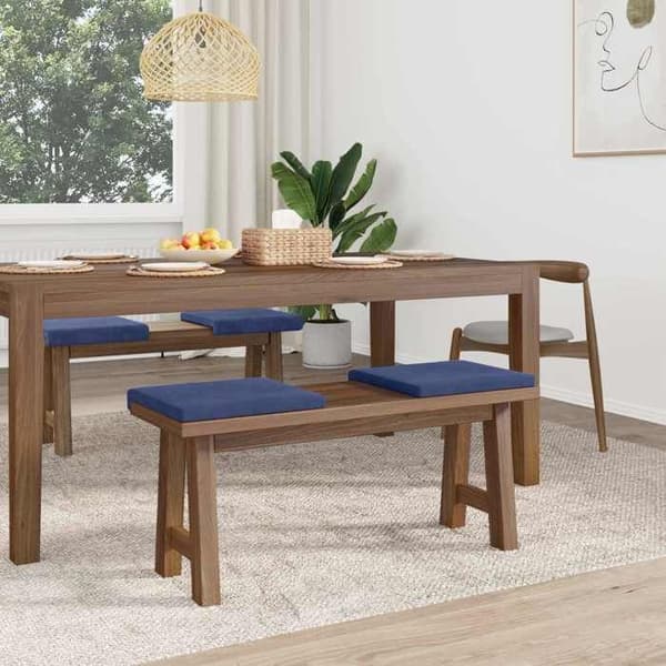Maison Exclusive - Bänkdyna 4 st Sammet Blå djup 35 cm
