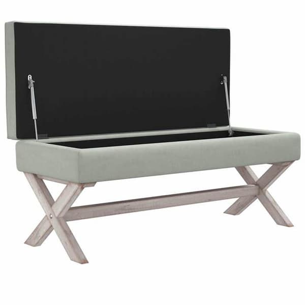 Maison Exclusive - Harmaa säilyty stool 110x45x49 cm Sametti Ljusgrått