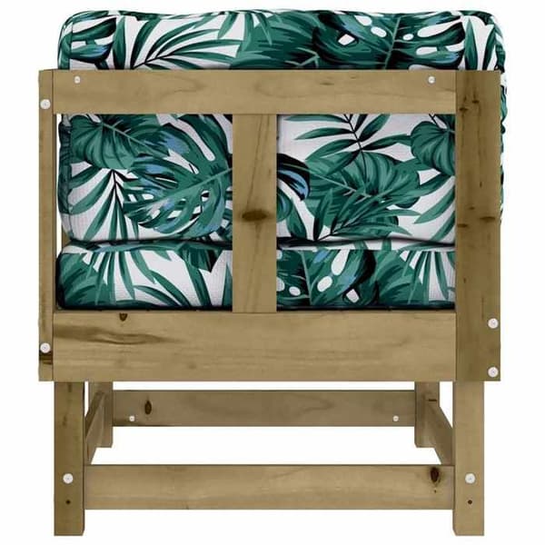 Hjørnesofa - EKSKLUSIV HUS - 2 dele - Imprægneret fyrretræ - Polstrede puder - Modulært design