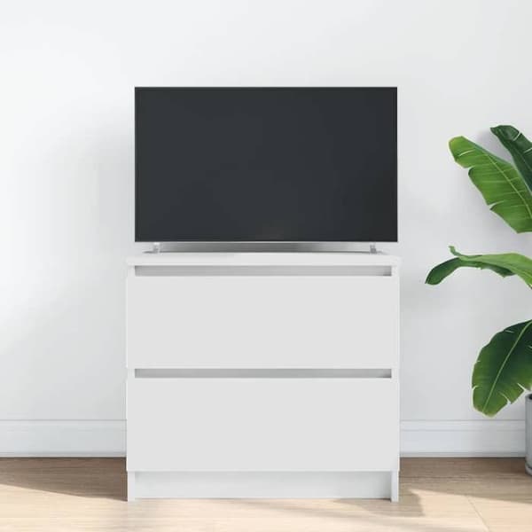 Maison Exclusive - Hvid TV-møbel 60x35x54 cm ingeniørtræ Vit