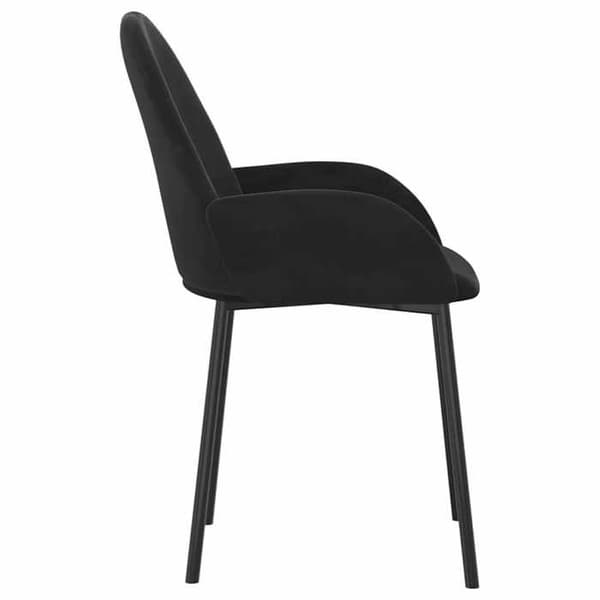 Maison Exclusive - Ruokatuolit 2 kpl Musta Sametti