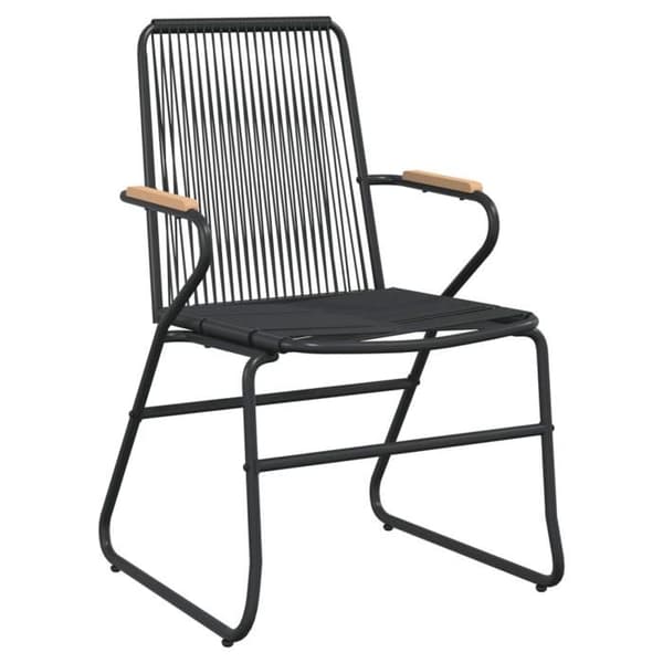 Maison Exclusive - Have spisebordssæt 7 dele Sort Rattan PVC Svart