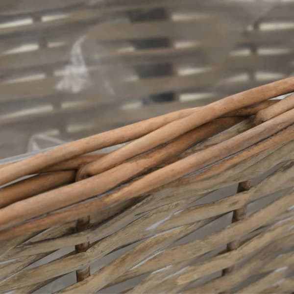 Maison Exclusive - Balkonglåda 2 st Rör med PE-foder 40 cm kastanj