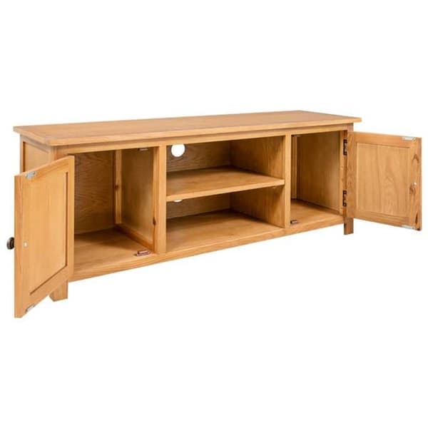 Maison Exclusive - TV-møbel 110x35x44 cm i massiv egetræ