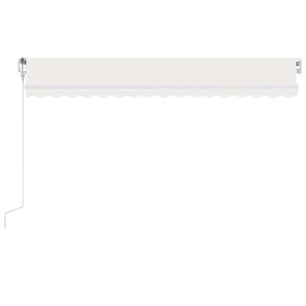 Maison Exclusive - Automaattinen markiisi tuulensorvalla ja LED-valolla 450x300 cm Kermansävy Grädde