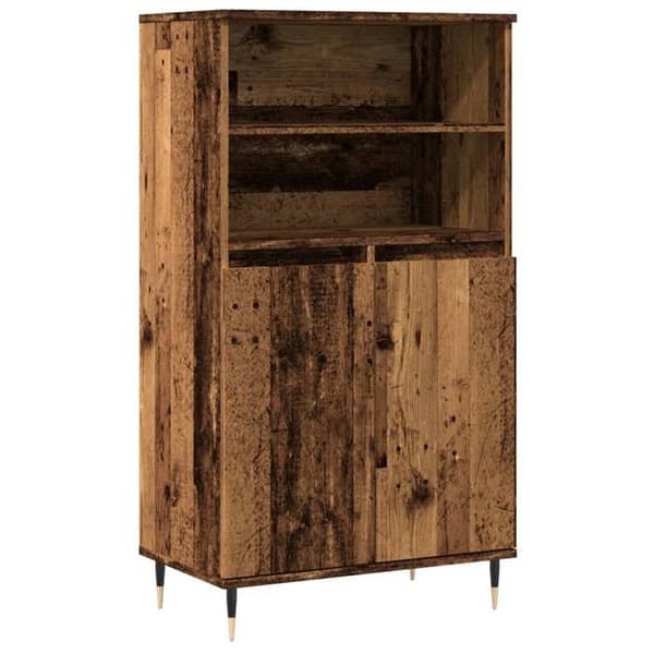 Maison Exclusive - Buffé hög gammalt trä 60x36x110 cm ingenjörsträ