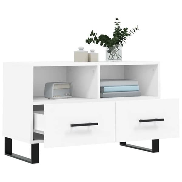 Maison Exclusive - TV-möbel Vit 80x36x50 cm Ingenjörsträ