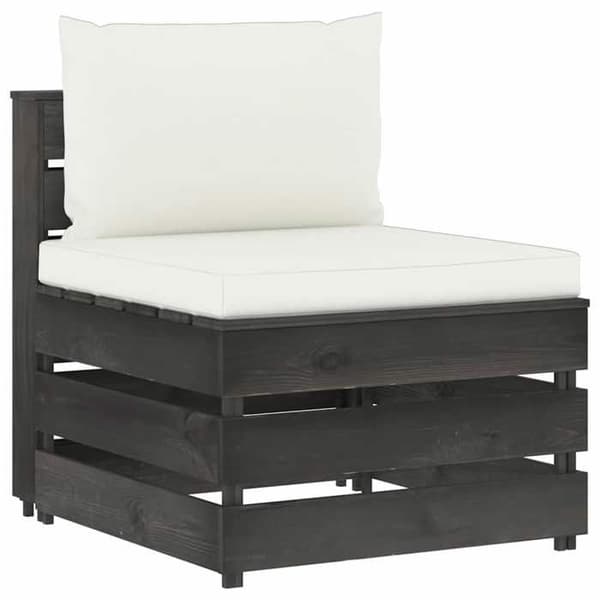 Maison Exclusive - Central sektion sofa med puder, grå imprægneret træ