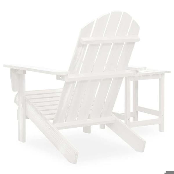 Maison Exclusive - Adirondack trädgårdsstol med bord i vit gran