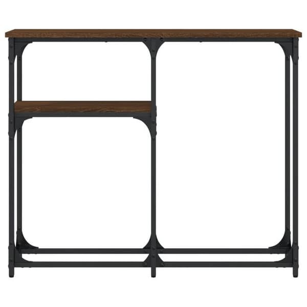 Maison Exclusive - Konsolbord i brunt egetræ 90x22,5x75 cm i ingeniørtræ Brun ek