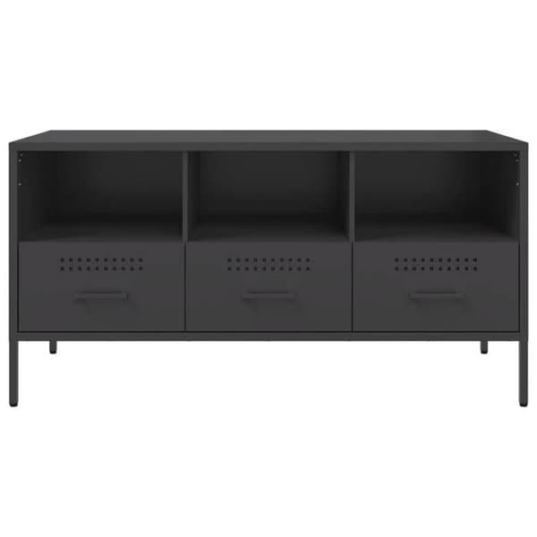 Maison Exclusive - Sort TV-møbel 100,5x39x50,5 cm stål