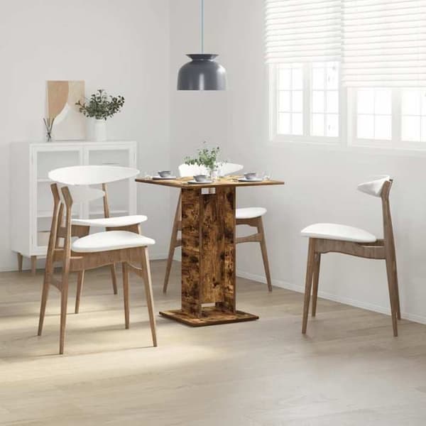 Maison Exclusive - Bistrobord Røget Eg 60x60x75 cm Ingeniørtræ