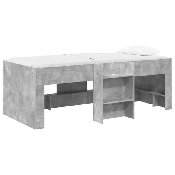Maison Exclusive - Hög Sängram för Barn Grå Betong 90 x 200 cm
