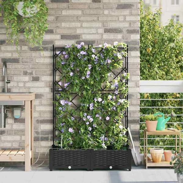Maison Exclusive - Havekrukke 2 stk Sort 80 x 40 x 126 cm PP