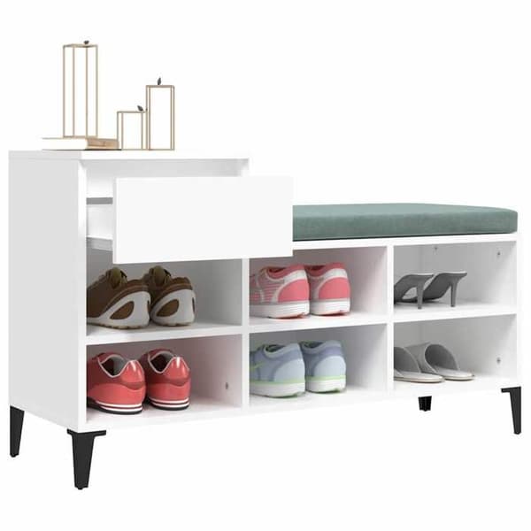 Maison Exclusive - Skoskåp Vit 102x36x60 cm Ingenjörsträ