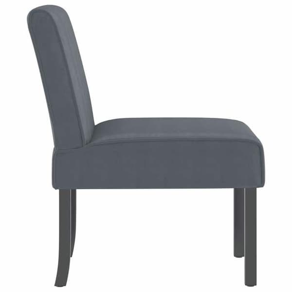 Maison Exclusive - Mørkegrå velour uden armlæn stol