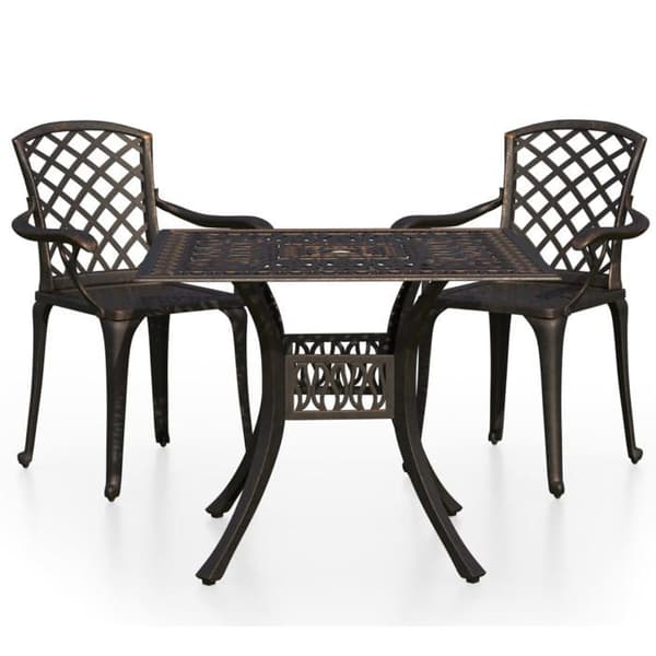 Maison Exclusive - Bistro sæt 3 stk Aluminium støbt Bronze